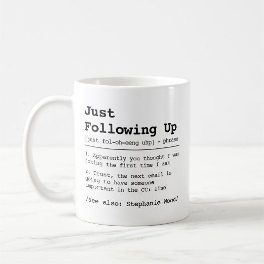 Grappig om gewoon de definitie op te volgen, Kanto Koffiemok (Links)