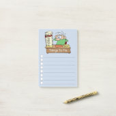 Grappig om lijst met selectievakjes te bevestigen post-it® notes (Op bureau)