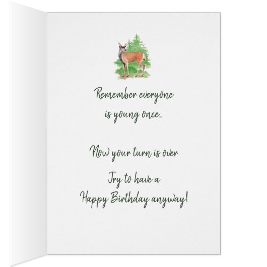 Grappig om oude verjaardag te krijgen, dierkunst (Binnen (Rechts))