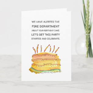 Grappig om oude verjaardagskaarsen en taart te kri kaart