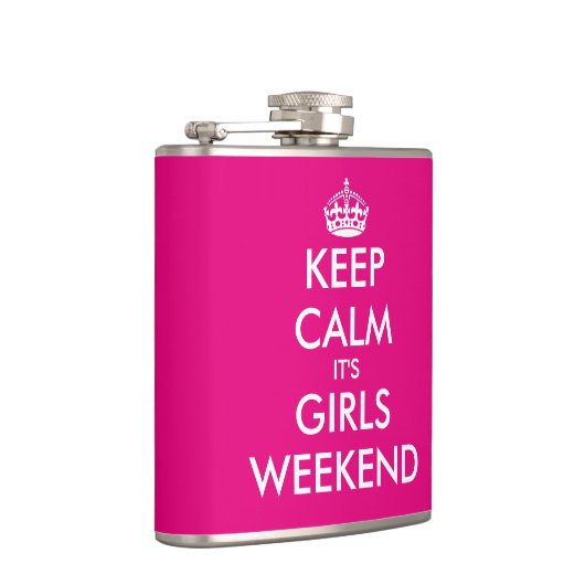 Grappig om rustig te houden zijn meisjes weekend h heupfles (Rechts)