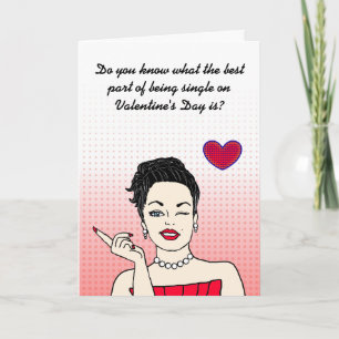 Grappig om Single te zijn op Valentijnsdag Kaart