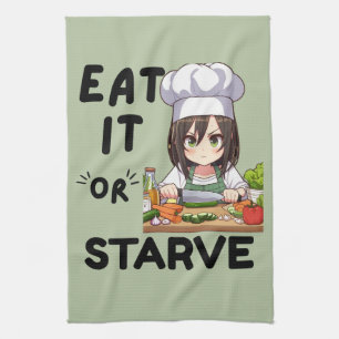 Grappig om te eten of te verhongeren theedoek