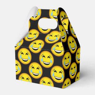 Grappig om te lachen tot je een emoji party box hu bedankdoosjes