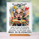 Grappig om te lunchen acryl teken acryl bord (Neutraal)