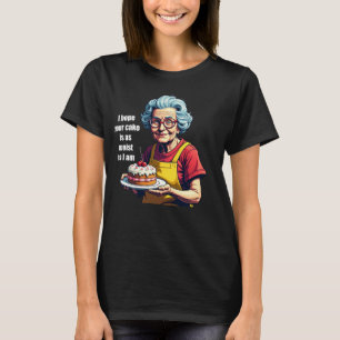 Grappig Oma Moist Cake T-shirt - Women's Graphic S