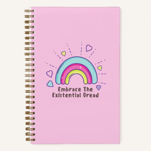 Grappig Omhels de existentiële angst Notitieboek (Voorkant)