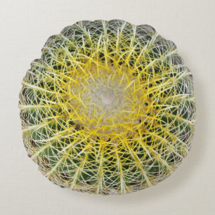Grappig onaangename botanische Wereldbol Cactus Rond Kussen