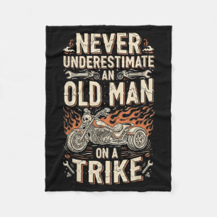 Grappig Onderschat Nooit Een Oude Man Op Een Driew Fleece Deken