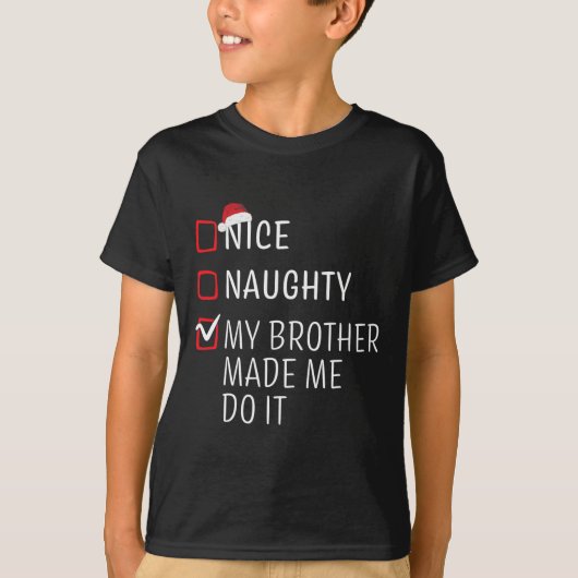 Grappig ondeugend mooi kerst familie pyjama Mannen T-shirt (Voorkant)