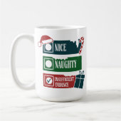 Grappig ondeugend mooi onvoldoende bewijs koffiemok (Links)