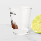 Grappig ONE SHOT ONE KILL Buck Deer Silhouette Glas (Rechts)