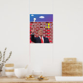 Grappig Ongedocumenteerde Immigrant Wall Gag 😂 UF Poster (Keuken)