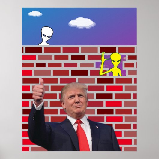 Grappig Ongedocumenteerde Immigrant Wall Gag 😂 UF Poster (Voorkant)