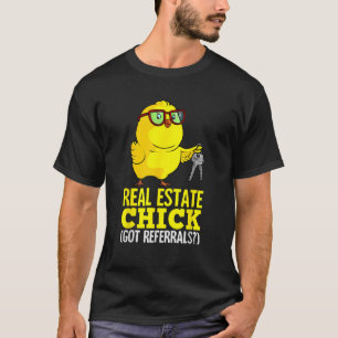 Grappig onroerend goed chick gift makelaar agent v t-shirt