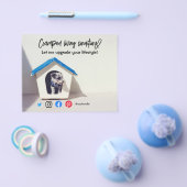 grappig onroerend goed vol met huishond flyer (Enkel)