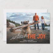 Grappig Ontketenen De Joy Pet Vakantie Kerst Kaart (Voorkant)