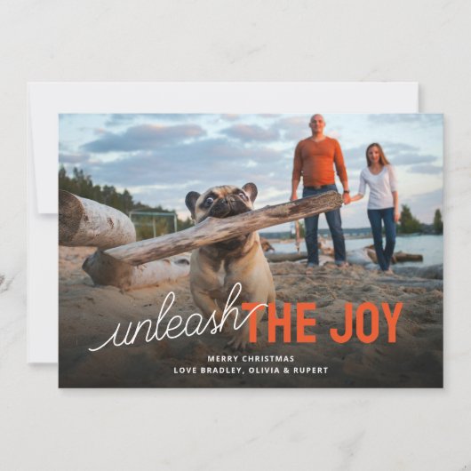 Grappig Ontketenen De Joy Pet Vakantie Kerst Kaart (Voorkant)