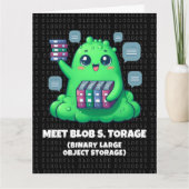Grappig Ontmoet Blob S. Opslag Binaire Achtergrond Kaart (Voorkant)