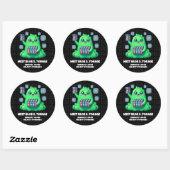 Grappig Ontmoet Blob S. Opslag Binaire Achtergrond Ronde Sticker (Vel)