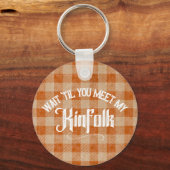 Grappig Ontmoet de Kinfolk Rustiek Land Sleutelhanger (Voorkant)