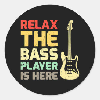 Grappig Ontspan de bassist is hier gitaar Ronde Sticker