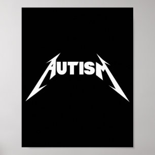 Grappig ontwerp autisme skelet meme metaal rock vo poster