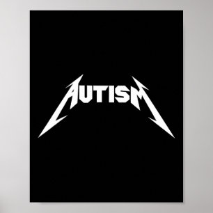 Grappig Ontwerp Autisme Skelet Meme Metal Rock Voo Poster