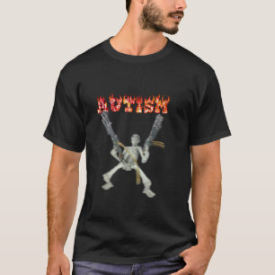 Grappig Ontwerp Autisme Skeleton Meme Voor Mannen  T-shirt