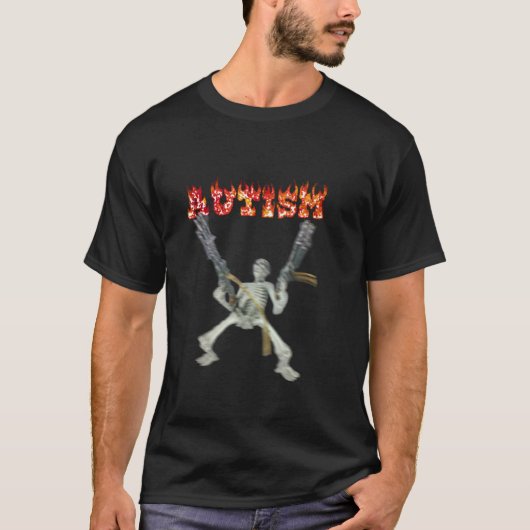 Grappig Ontwerp Autisme Skeleton Meme Voor Mannen  T-shirt (Voorkant)