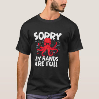 Grappig ontwerp - coole octopus die telefoons vast t-shirt
