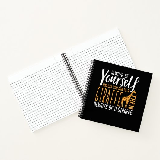 Grappig ontwerp van Giraffe Altijd een Giraffe zij Notitieboek (Binnen)