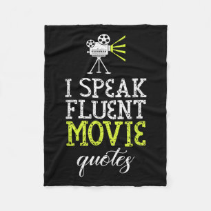 Grappig ontwerp van I Speak Fluent Movie Quotes & Fleece Deken