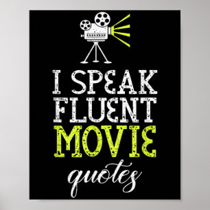 Grappig ontwerp van I Speak Fluent Movie Quotes & Poster