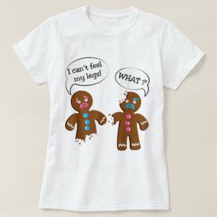 Grappig ontwerp van kerstkoekjes t-shirt