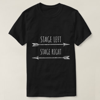 Grappig ontwerp voor links en rechts op het podium t-shirt