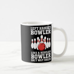 Grappig ontwerp voor linkshandige bowlers voor man koffiemok