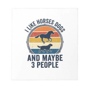 Grappig ontwerp voor paarden- en hondenliefhebbers notitieblok