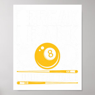 Grappig ontwerp voor poolspelers - voor biljartfan poster