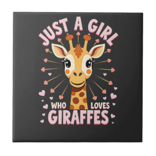 Grappig ontwerp voor vrouwen en meisjes met giraff tegeltje