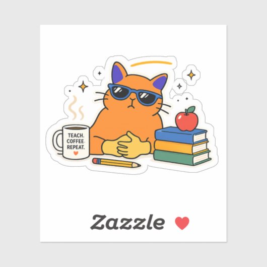 grappig ontwerp voor waardering van leraren sticker (Vel)