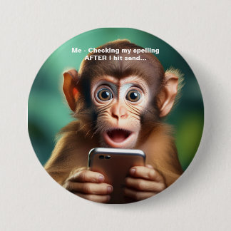 Grappig - Ontworpen voor mensen met dyslexie Ronde Button 7,6 Cm