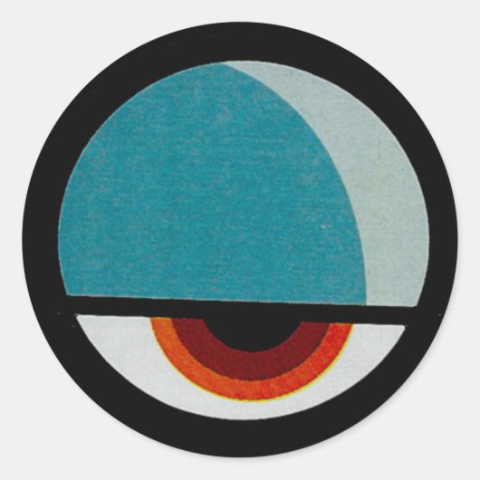 Grappig oog ronde sticker (Voorkant)