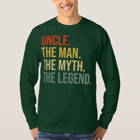 Grappig oom Man de mythe de legende T-shirt (Voorkant)