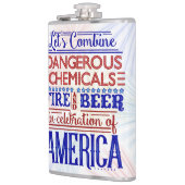 Grappig op 4 juli vuurwerk Beer Onafhankelijkheids Heupfles (Links)