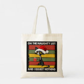 Grappig op de Naughty List met kerstmis Tote Bag (Achterkant)