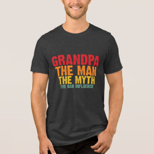 Grappig Opa man mythe legende slechte invloed Tri-Blend Shirt