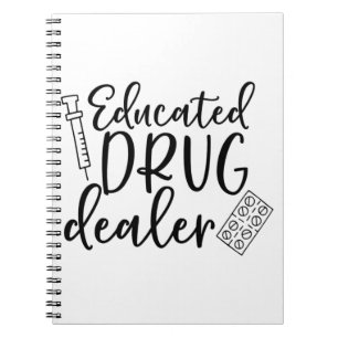 Grappig opgeleide verpleegster drugsdealer sticker notitieboek