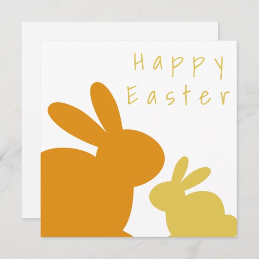 Grappig Oranje Bunny Custom Text (Voorkant / Achterkant)