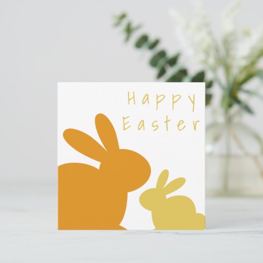 Grappig Oranje Bunny Custom Text (Staand voorkant)